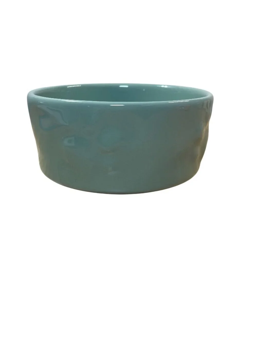 Celadon Green 3D Raised Paw Print Ceramic Dog Bowl Feeding Dish Heavy